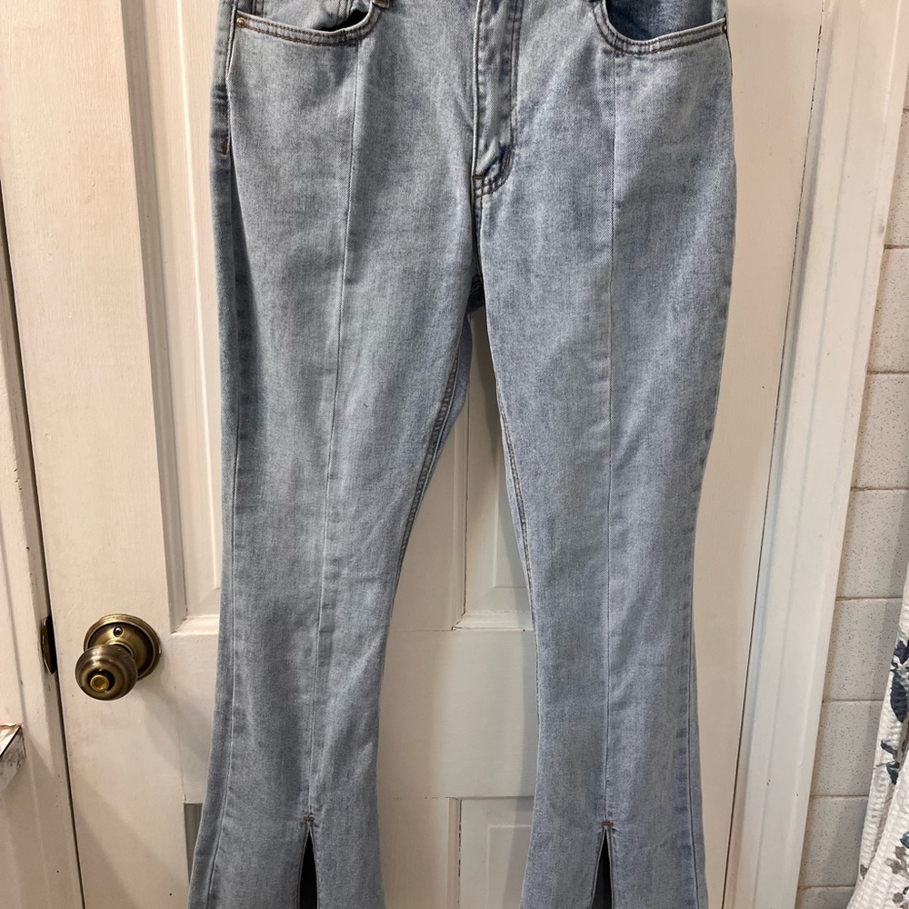 Stylish Light Blue Flare Jeans for Women